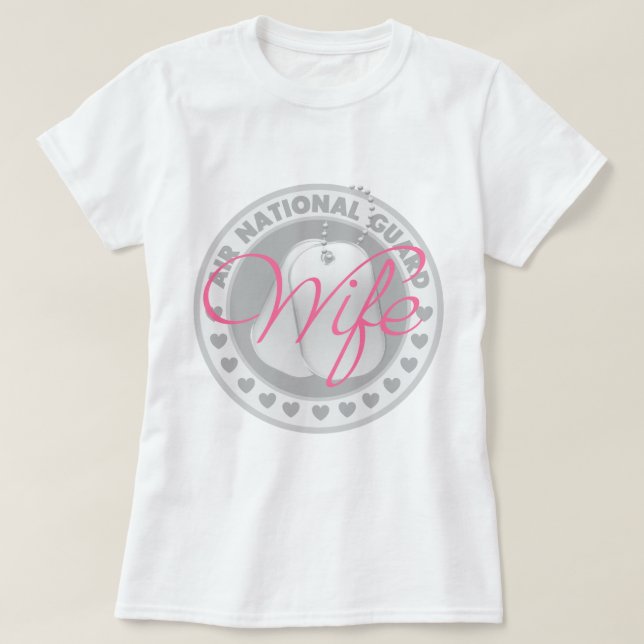 Luft-nationaler Schutz-Ehefrau T-Shirt (Design vorne)
