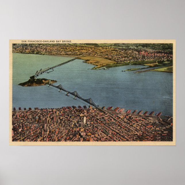 Luft, San Francisco-Oakland Bay Bridge Poster (Vorne)