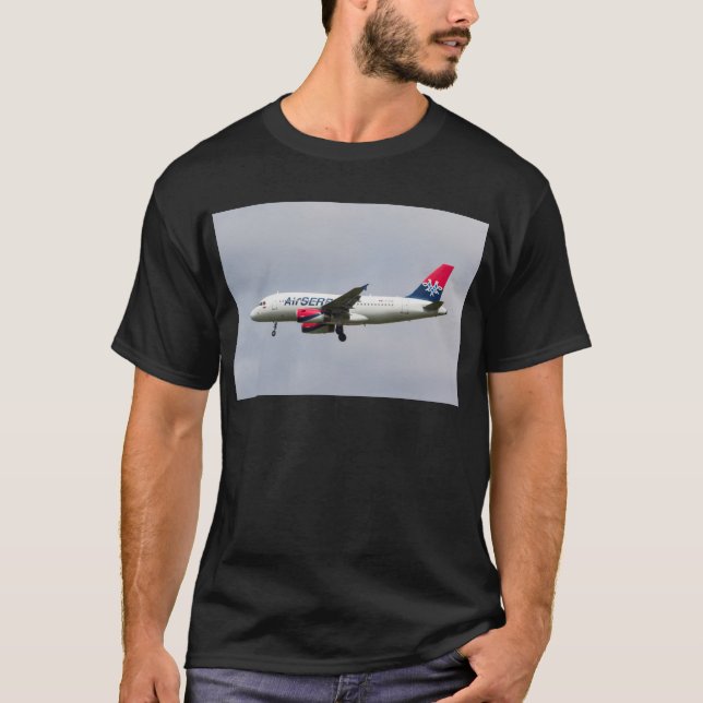 Luft Serbien Airbus A319 T-Shirt (Vorderseite)