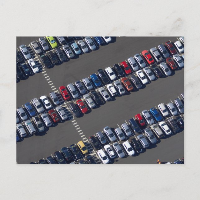 Luft über Parkplatz Postkarte (Vorderseite)