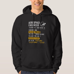 Luft- und Raumfahrtingenieur Nomen Lustiger Hoodie