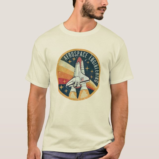Luft- und Raumfahrttechnik V01 T-Shirt (Vorderseite)