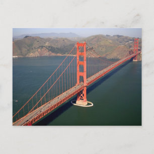 Luftansicht der Golden Gate Bridge in der 2 Postkarte