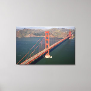 Luftansicht der Golden Gate Bridge in der Leinwanddruck
