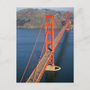 Luftansicht der Golden Gate Bridge in der Postkarte