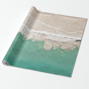 LUFTANSICHT DER MEERESKÜSTE GESCHENKPAPIER