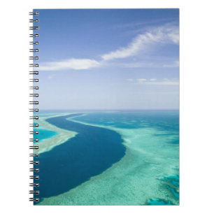 Luftansicht des Great Barrier Reef von der Notizblock
