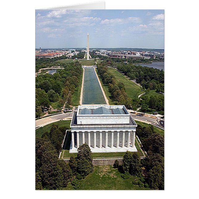 Luftansicht Lincoln Memorial Washington DC Card (Vorne)