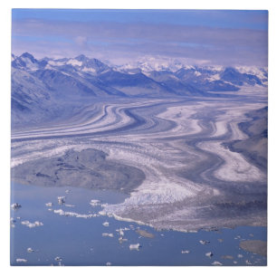 Luftansicht Lowell-Gletscher, Kluane-Nationalpark Fliese