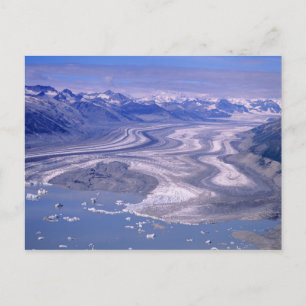 Luftansicht Lowell-Gletscher, Kluane-Nationalpark Postkarte