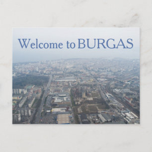 Luftansicht von Burgas, Bulgarien Postkarte