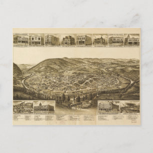 Luftansicht von Harriman, Tennessee (1892) Postkarte