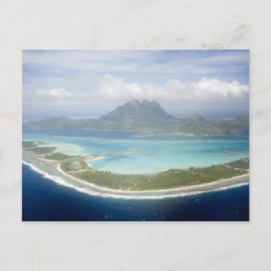 Luftansicht von Kleinflugzeug von Bora Postkarte