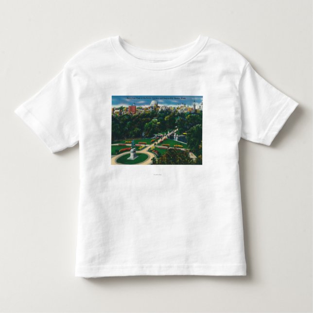Luftaufnahme der allgemeinen Gärten, Beacon Hill Kleinkind T-shirt (Vorderseite)