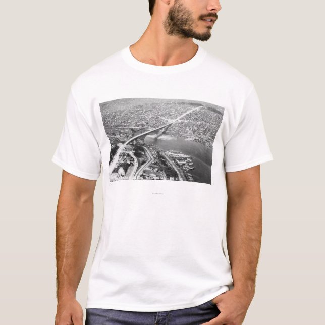 Luftaufnahme der Aurora-Brücke T-Shirt (Vorderseite)