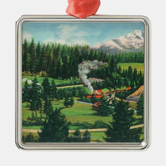 Luftaufnahme der Cantara Schleife, Sacramento Ornament Aus Metall (Vorne)