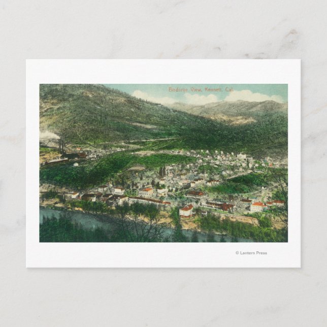 Luftaufnahme der CityKennett, CA Postkarte (Vorderseite)