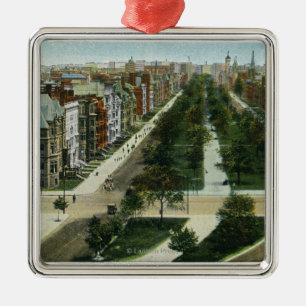 Luftaufnahme der Commonwealth-Allee Silbernes Ornament