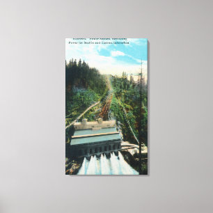 Luftaufnahme der Elektron-Power-Station Leinwanddruck