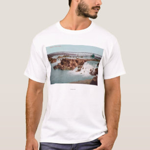 Luftaufnahme der Fälle und der Brücke T-Shirt