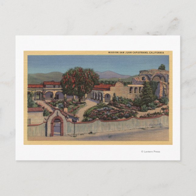 Luftaufnahme der gesamten Mission Postkarte (Vorderseite)