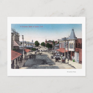 Luftaufnahme der GeschäftsbereicheSelma, CA Postkarte