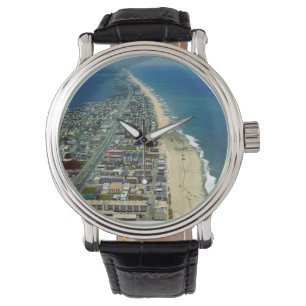Luftaufnahme der Ozean-Stadt Armbanduhr