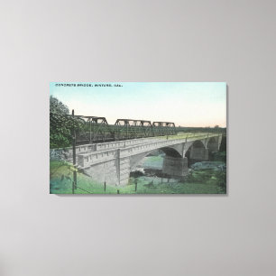 Luftaufnahme der Putah Creek BridgeWinters, CA Leinwanddruck