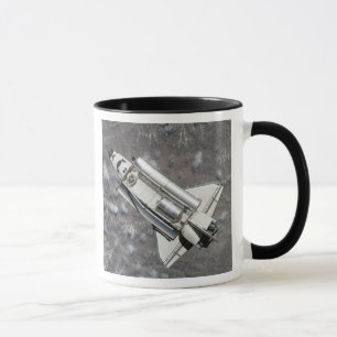 Luftaufnahme der Raumfähre-Entdeckung Tasse