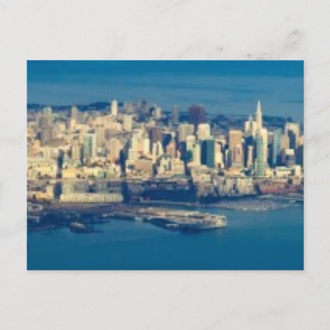 Luftaufnahme der San Francisco Bay Postkarte (Vorderseite)