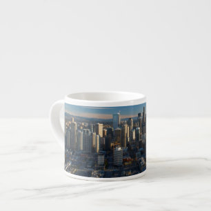Luftaufnahme der Seattle-Stadt-Skyline Espressotasse
