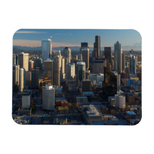 Luftaufnahme der Seattle-Stadt-Skyline Magnet