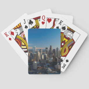 Luftaufnahme der Seattle-Stadt-Skyline Spielkarten