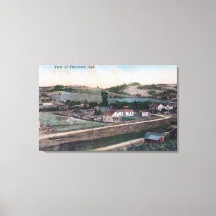 Luftaufnahme der Stadt Freestone, CA Leinwanddruck