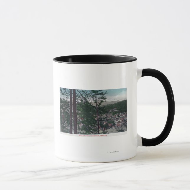 Luftaufnahme der Stadt Guerneville, CA Tasse (Rechts)
