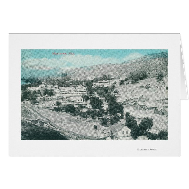 Luftaufnahme der Stadt Mariposa, CA (Vorderseite (Horizontal))