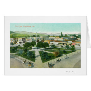 Luftaufnahme der Stadt PlazaHealdsburg, CA