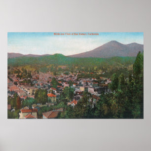 Luftaufnahme der Stadt San Rafael, CA Poster