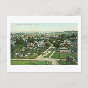 Luftaufnahme der Stadt Santa Cruz, CA Postkarte