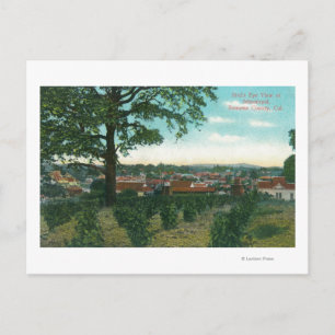 Luftaufnahme der Stadt Sebastopol, CA Postkarte