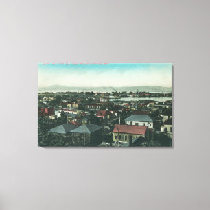 Luftaufnahme der Stadt und der Stuten-Insel Leinwanddruck