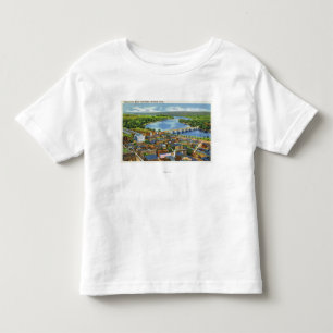 Luftaufnahme der Stadt und des Connecticuts Kleinkind T-shirt
