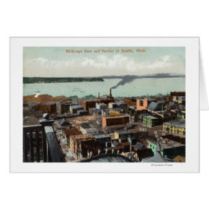 Luftaufnahme der Stadt und des Hafens