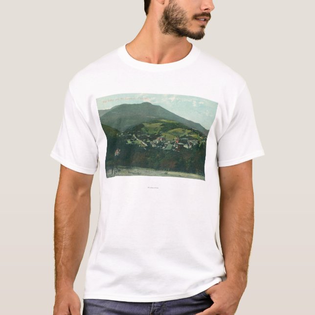 Luftaufnahme der Stadt und des Mt. Tamalpais T-Shirt (Vorderseite)