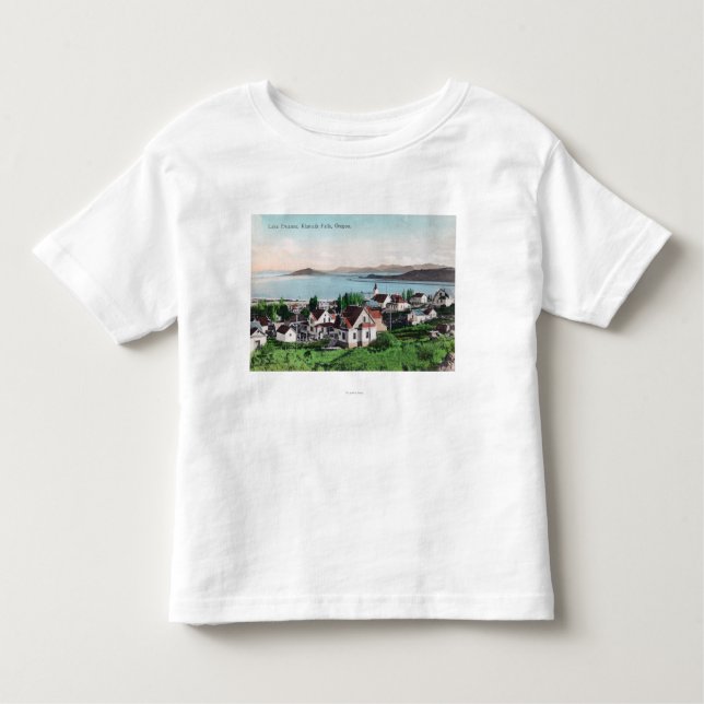 Luftaufnahme der Stadt und des Sees Ewauna Kleinkind T-shirt (Vorderseite)