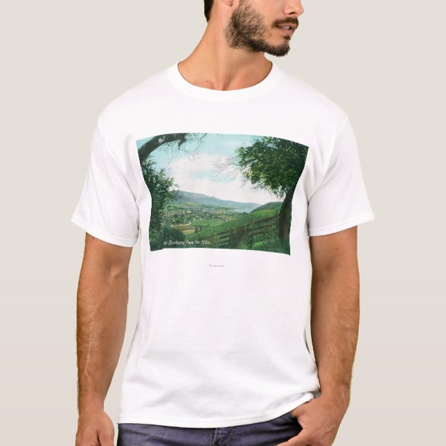 Luftaufnahme der Stadt von den Hügeln T-Shirt (Vorderseite)