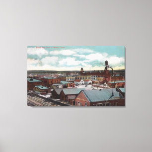 Luftaufnahme der Stadt, Zug TracksNampa, Leinwanddruck