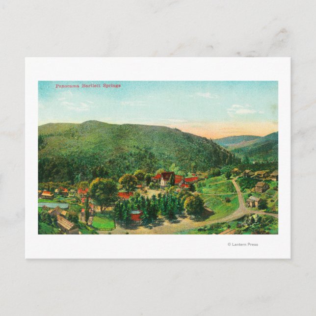 Luftaufnahme der StadtBartlett Springs, CA Postkarte (Vorderseite)