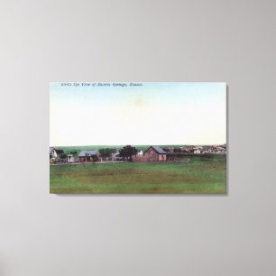 Luftaufnahme der TownSharon Frühlinge, KS Leinwanddruck