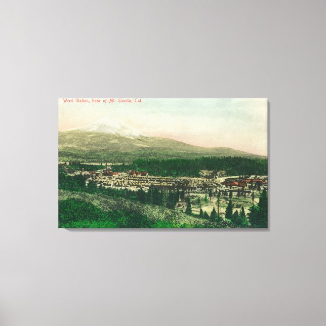 Luftaufnahme der Unkrautstation am Mt. Shasta Base Leinwanddruck (Vorderseite)